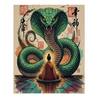 Pôster Monge e Serpente