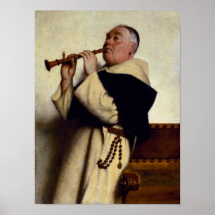 Pôster Monge que joga um clarinete