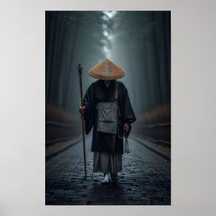 Poster Monge Zen Japonês