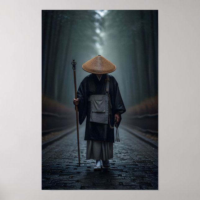 Poster Monge Zen Japonês (Frente)