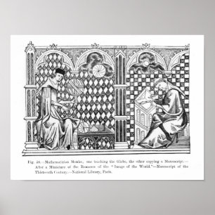 Pôster Monges matemáticos: um ensinando o globo