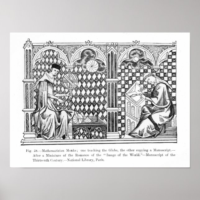 Pôster Monges matemáticos: um ensinando o globo (Frente)