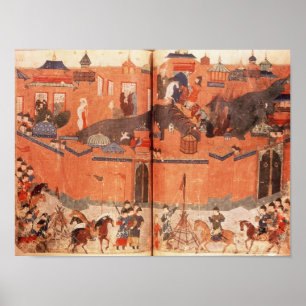 Poster Mongols sob a liderança de Hulagu Khan