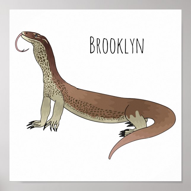 Poster Monitor de desenho de lagarto (Frente)