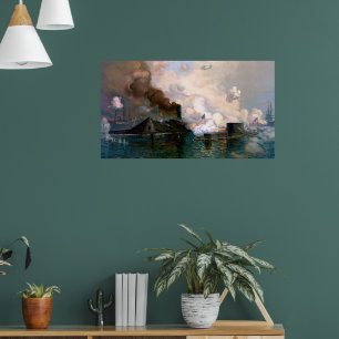 Poster Monitor Merrimac A Primeira Batalha Entre Ironclad