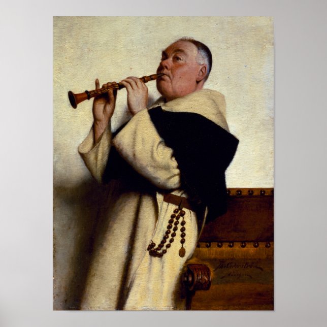 Pôster Monk a jogar clarinete (Frente)