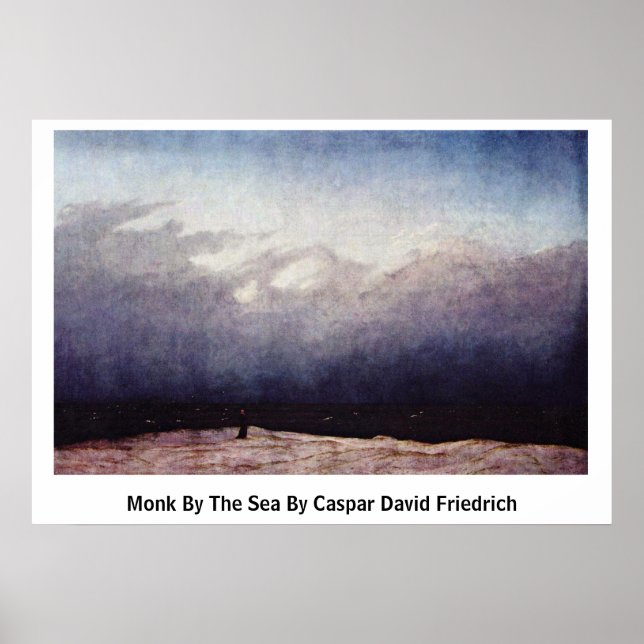 Poster Monk By Sea Por Caspar David Friedrich (Frente)