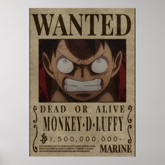 Poster Monkey D Luffy One Piece Bounty Wied