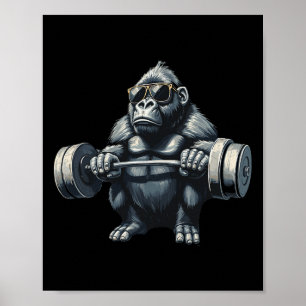Poster Monkey Gorilla Bodybuilding Musical Malhação Gym