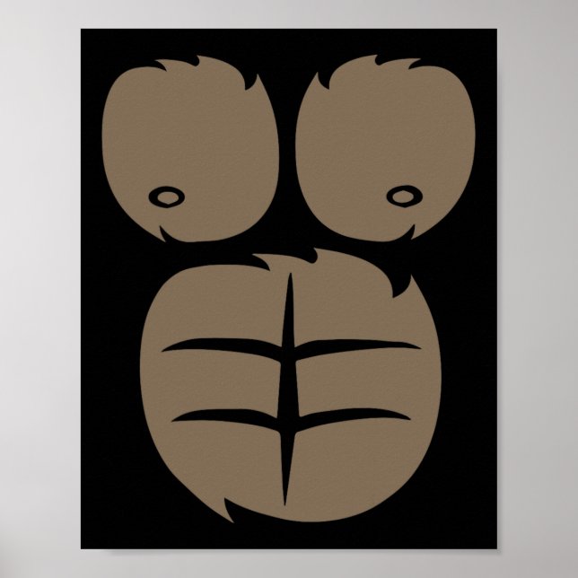 Poster Monkey Gorilla Costume Tee Animal Belly Rico Dres (Frente)