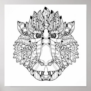 Pôster Monkey Head Doodle 2