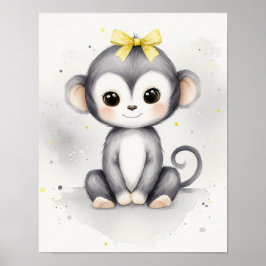 Poster Monkey Jungle Nursery Wall Art