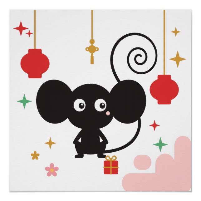 Pôster Monkey Spring Festival Poster (Frente)