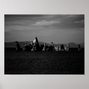 Pôster Mono Lake California - Preto e Branco