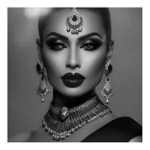 Monocromática Fashion, joalheira negra branca