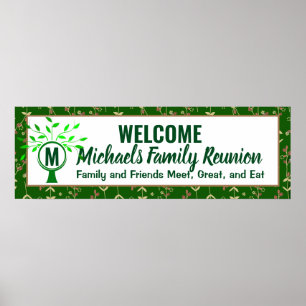 Poster Monogram Family Reunion Banner