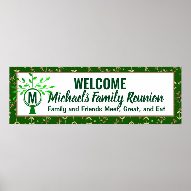 Poster Monogram Family Reunion Banner (Frente)
