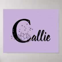 Monograma com Flor Personalizado - Letra C Arte de