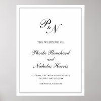 Monograma Formal Casamento Tradicional Elegante