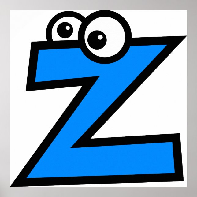 Pôster Monograma Funny - Letra Z (Frente)