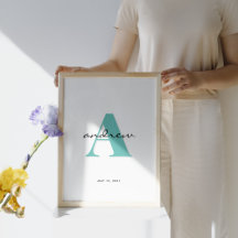 Monograma Inicial do Berçário do Bebê Quarto da Cr