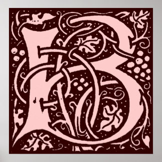 Poster Monograma - Letra B