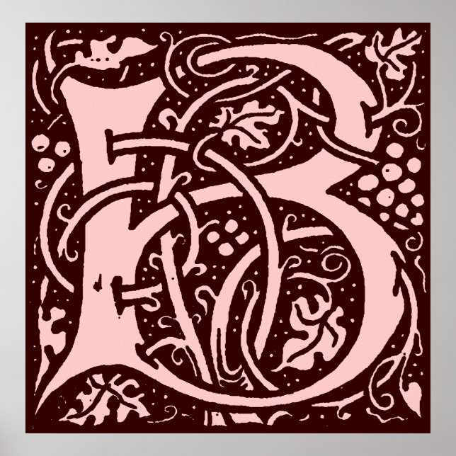 Poster Monograma - Letra B (Frente)