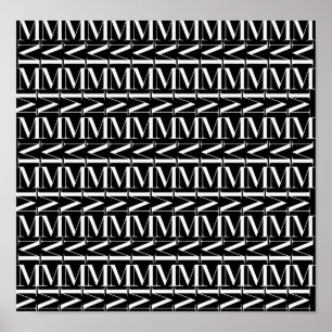 Poster Monograma - Letra Inicial M