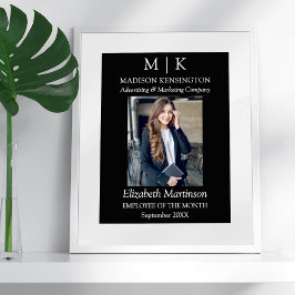 Poster Monograma ou Adicionar logotipo Prêmio para funcio