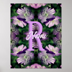 Poster Monograma Personalizado Seu Nome Inicial Arte de G