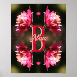 Poster Monograma Personalizado Sua Letra Inicial Nome Flo
