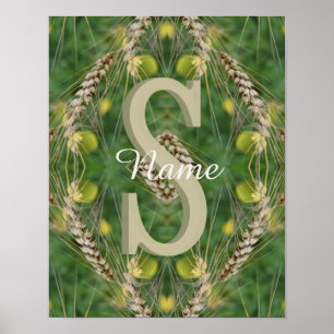 Poster Monograma Personalizado Sua Letra Inicial Nome Nat