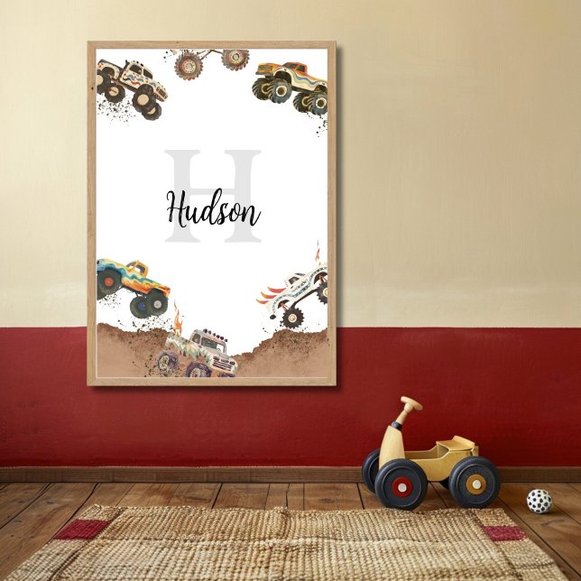 Poster Monograma Personalizável Monster Name Monster Post (Criador carregado)