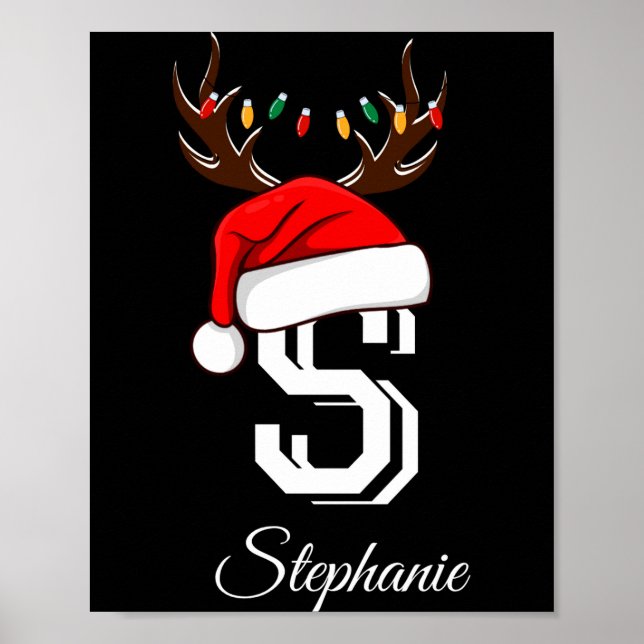 Poster Monogrammed Family Christmas Matching Outfits _1  (Frente)