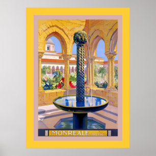 Pôster Monreale ~ Palermo ~ Vintage Viagem italiano
