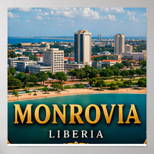 Poster Monrovia Costa Atlântica e Patrimônio Liberiano