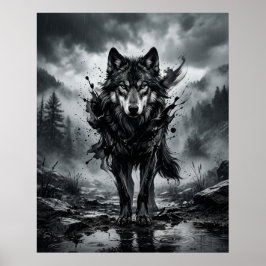Poster Monsão do Lobo de Tinta