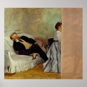 Pôster Monsieur de Edgar Degas   e senhora Edouard Manet