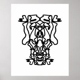 Poster monster art line