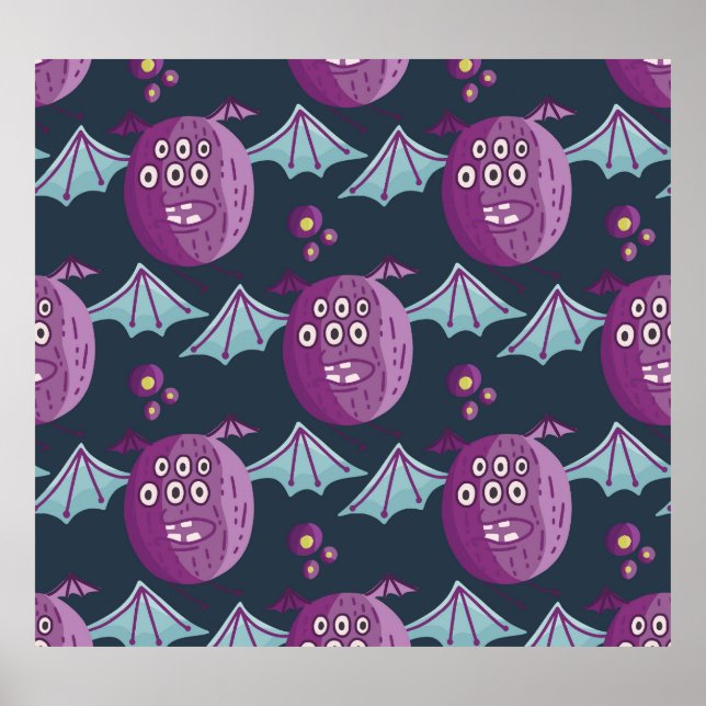 Poster Monster Bats: Belo Vintage Cartoon (Frente)