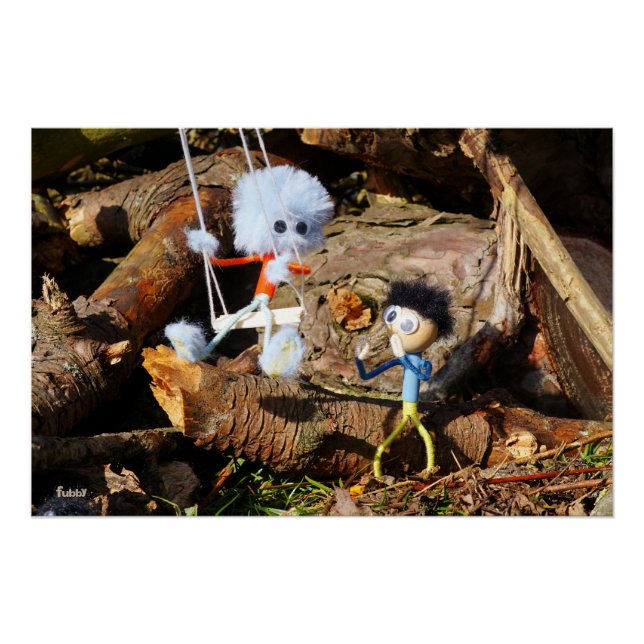 Pôster Monster Fubby op schommel. (Frente)