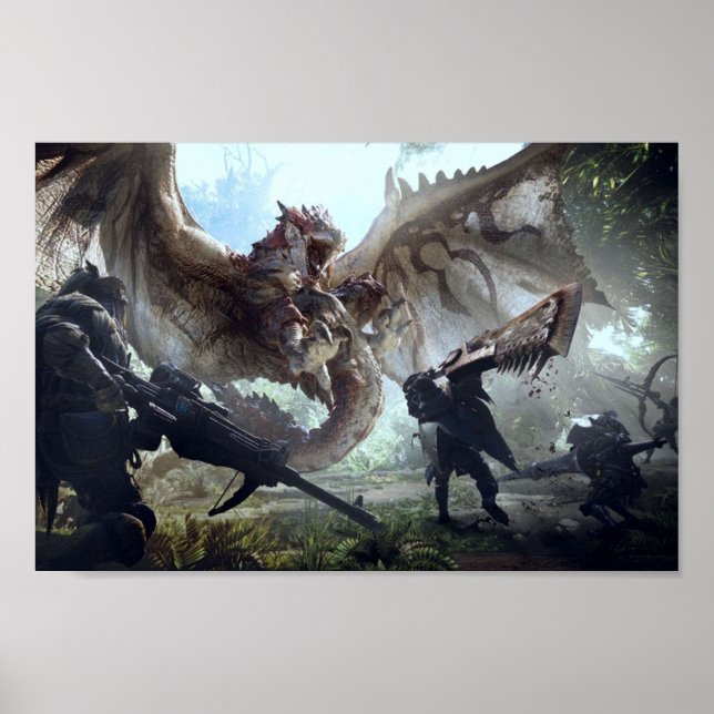 Poster Monster Hunter World Rathalos (Frente)