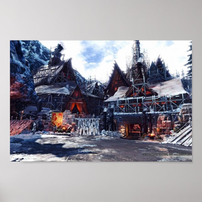 Poster Monster Hunter World Settlement (Frente)