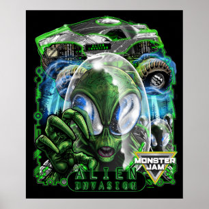 Poster Monster Jam Invasão Alien