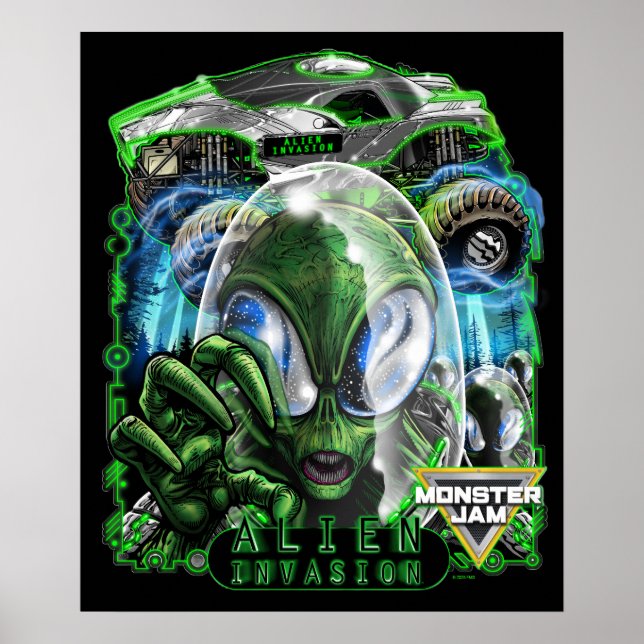 Poster Monster Jam Invasão Alien (Frente)