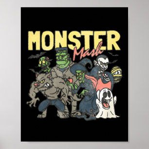 Poster Monster Mash Happy Halloween Spooky Season Trick O