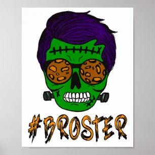 Poster Monster Skull Broster Brother Halloween Correspond