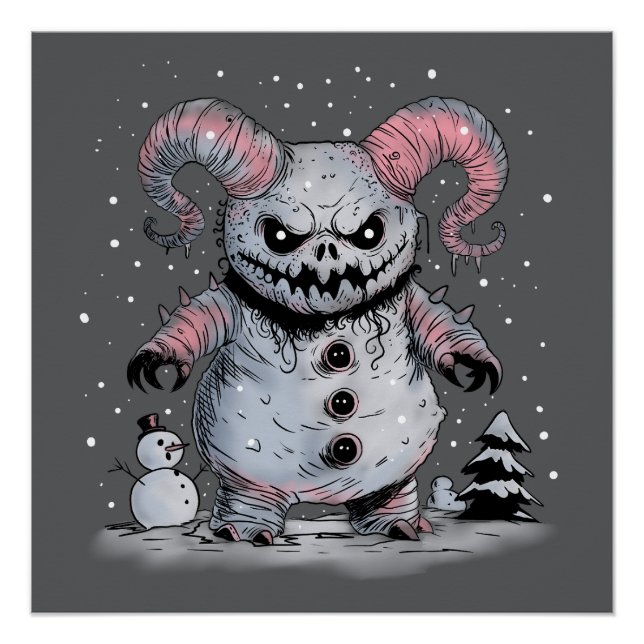 Pôster Monster Snowman (Frente)