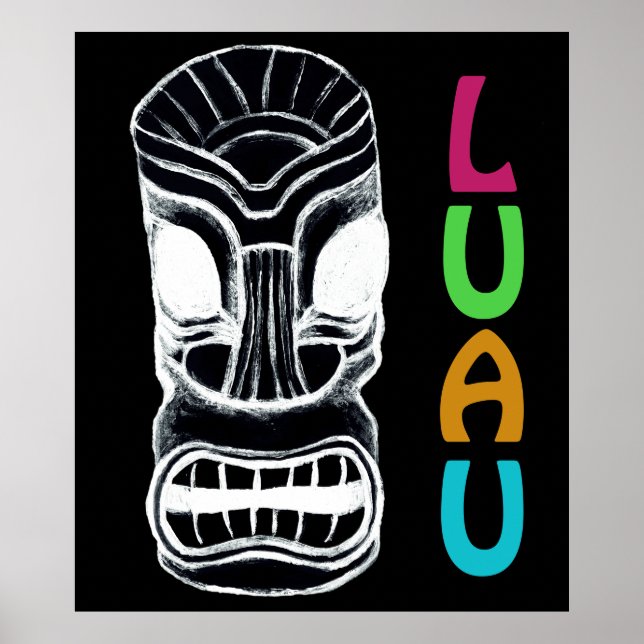 Poster Monster Tiki Head Luau (Frente)