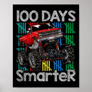 Poster Monster Truck 100 Dias Crianças Mais Inteligentes